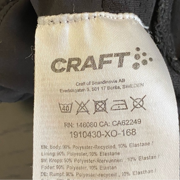 Craft women’s Pro Running Shorts Split Side Black Size XS Built In Liner Pockets - Picture 6 of 10